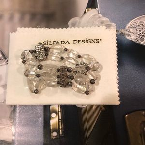 SILPADA CRYSTAL, QUARTZ, AND SILVER BRACELET